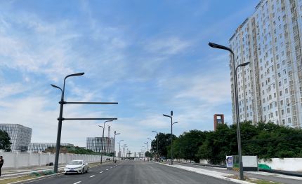 陜西西咸新區首條多桿合一道路！華體科技讓美與美好一路發生